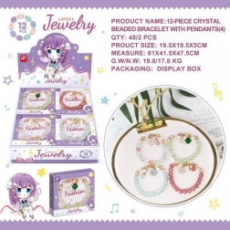 Gyöngy karkötő virágos mintával