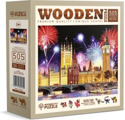 Fa puzzle Éjszakai London 505 darab – WOODEN CITY