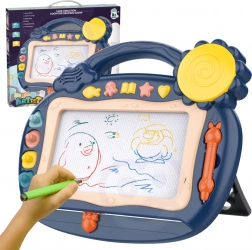 Woopie mágneses rajztábla hangokkal és pecsétekkel – kék