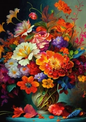 Dino puzzle virágok vázában 1000 darab