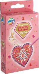Gyémántszemes festés szív alakú medál – mandala MOXY