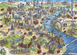 Londoni látnivalók puzzle 1000 darab