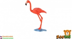 Karibi flamingó műanyag figura 9 cm