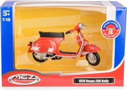 Vespa 200 Rally 1:18 piros robogó makett (1976)