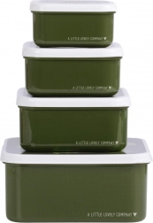 A Little Lovely Company négydarabos uzsonnásdoboz-készlet – Krokodil