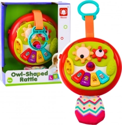 Interaktív függő bagoly mozgó elemekkel és zongorával