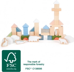 small foot Arctic fa építőkockák