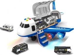 Rendőr repülőgép rakománytérrel és 3 kisautó