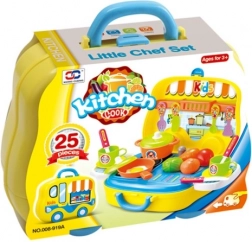 Konyhai készlet gyerekeknek autó formájú bőröndben