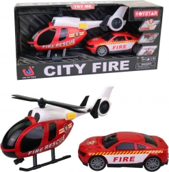 Helikopter tűzoltóautóval