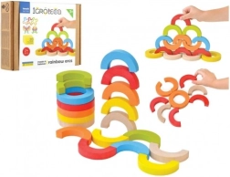 Fa egyensúlyozó mozaik – szivárvány ívek, 24 darab