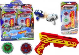 Kilövő pisztoly 2 világítós, fém giroszkóppal – piros