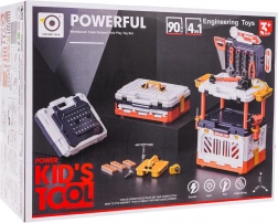 Gyerek munkapad 4 az 1-ben szerszámmal, 90 darab