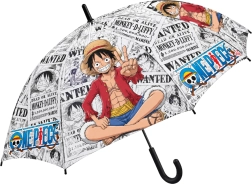 One Piece gyermek automata esernyő Luffy motívummal, 48,5 cm, fekete