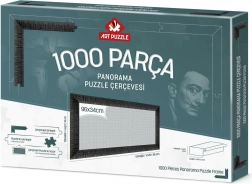 Fekete puzzle keret 96x34 cm