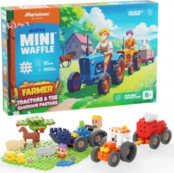 Mini Waffle Farmer építőkészlet – traktorok és rét 110 db Marioinex