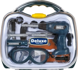 Zöld gyerek szerszámkészlet bőröndben