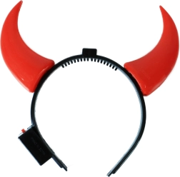 Világító ördögszarvak fejpánton