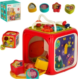 Interaktív oktatókocka 6 az 1-ben BIBI-INN – piros