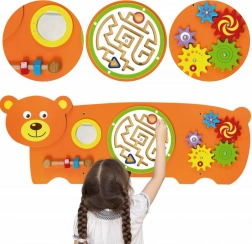 Viga fa Montessori érzékelő tábla Mackó FSC tanúsítvánnyal