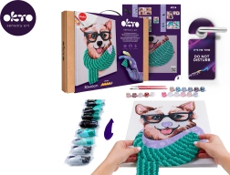 Okto számok szerinti festés és 3D modellezés – Fashion Corgi kép 30 × 40 cm