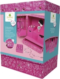 Gyerek ékszerdoboz ékszerekkel és rendezővel