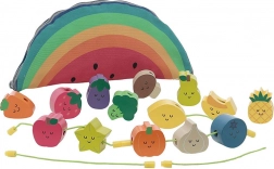 Fa gyöngyfűző gyümölcsök és zöldségek