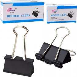Univerzális irodai kapcsok, rugós acél, fekete, 25 mm, 12 db