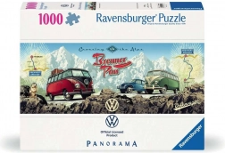 RAVENSBURGER panoráma puzzle – VW-vel az Alpokon át, 1000 darab