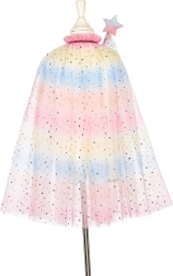 Souza gyerek jelmez – unikornis köpeny fejpánttal és varázspálcával (5–7 év)