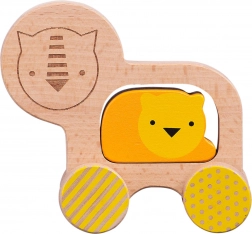 Fa oroszlán kerekeken a Petit Collage-tól