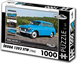 Retro Autók Puzzle Škoda 1202 STW 1000 darab