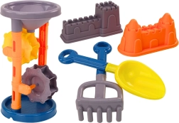 Homokozó készlet Malom Lapát Gereblye Formák Narancssárga