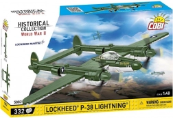 LOCKHEED P-38 Lightning repülőgép-építőkészlet – 332 elem