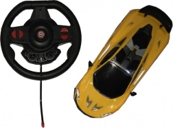 RC autó 1:16 kormánykerék-vezérléssel, fényekkel és hangokkal (27 MHz, 20 km/h)