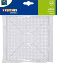 PLAYBOX összekapcsolható alaplapok vasalható gyöngyökhöz – négyzet, 2 db