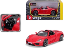 Bburago Porsche 918 Spyder piros modell 1:24