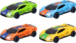 Driftelő versenykisautó, lendkerekes, 15,5 cm