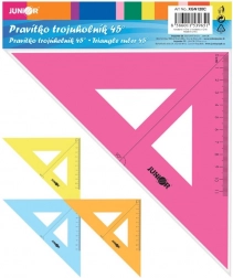 háromszögű vonalzó skálával, 16 cm