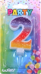 Parti gyertya 2-es szám csillagokkal