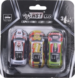 Fém visszahúzós kisautó – 3 darabos készlet