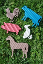 Fürdőkádba ragasztható habfigurák – háziállatok (színes mix)