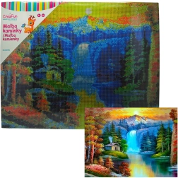 Gyémántszemes festés Vízesés 40 × 50 cm