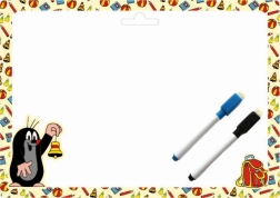 Kétoldalas A4-es tábla filctollakkal - Kisvakond