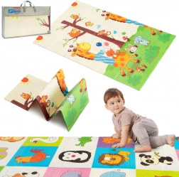 Humbi kétoldalas, összehajtható XPE habszőnyeg 120 × 180 állatokkal és zsiráfokkal