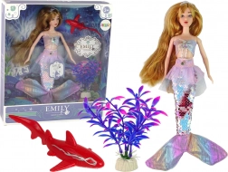 Emily sellőlány baba kiegészítőkkel rózsaszín