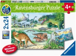 Puzzle Dinoszauruszok Világa 2x24 darab Ravensburger