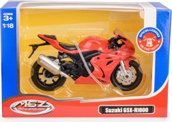 Motorkerékpár modell 1:18 SUZUKI GSX‑R1000 piros