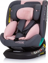 CHIPOLINO Supreme i-Size 40–150 cm autósülés ISOFIX-szel és 360°-ban forgatható talppal – Flamingo