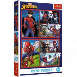 Puzzle 2x70 - Pók történetek Disney Marvel Pókember